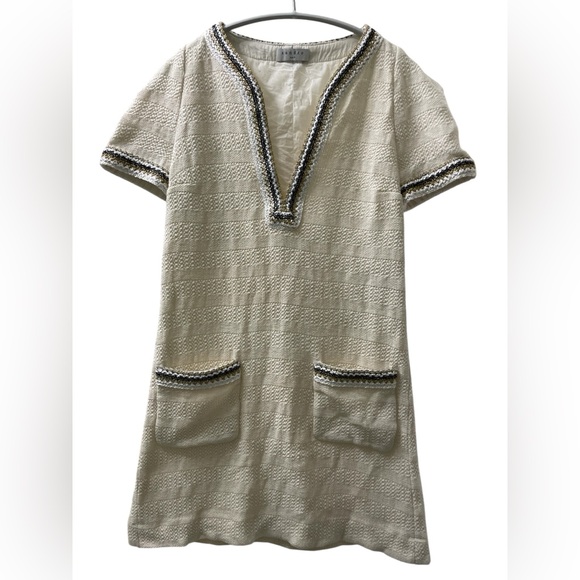 Sandro Josepha Ecru Braid Trimmed
Tweed Mini Dress - Picture 2 of 10